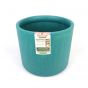 Round Wood Filled Pot Green 35cm