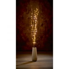 1.2m Lt Brown Twig w 80 Warm White LEDs