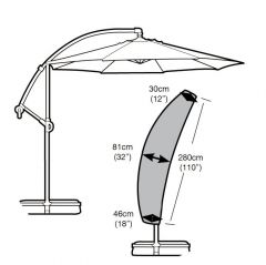 ENJOi Sail Parasol Cover
