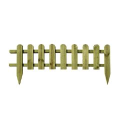 Zest 4 Leisure Wooden Mini Picket Fence 115cm x 28cm