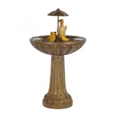 Duck Family Solar Water Feature