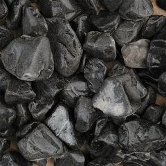 Ebony Black Cobbles 30-60mm