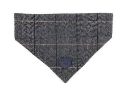 Hugo & Hudson Grey Checked Tweed Bandana XS