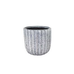 Arkansas Egg Washed Grey Pot 25cm