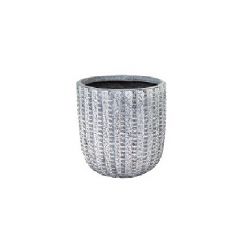 Arkansas Egg Washed Grey Pot 32cm