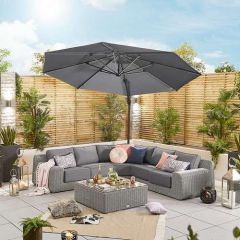 NOVA Galaxy 3.5m Round LED Cantilever Parasol with Lights (Base Included)