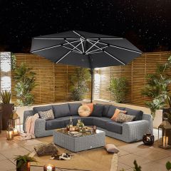 ENJOi Lunar 3m x 3m Square Grey Cantilever Crank and Tilt (Base and Cover Included)