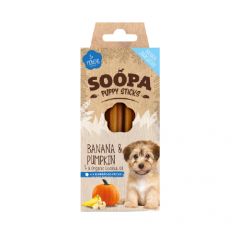 Soopa Pets Single Pack Puppy Stick Banana & Pumpkin Dental Sticks