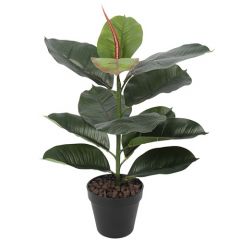 ENJOi Ficus Elastica Indoor Potted Artificial Plant 45cm