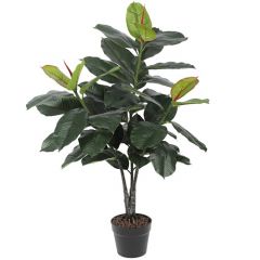 ENJOi Ficus Elastica Indoor Potted Artificial Plant 90cm