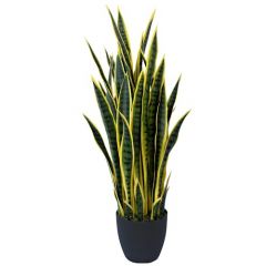 ENJOi Yellow Sansevieria Trifasciata Indoor Potted Artificial Plant 110cm