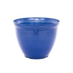 Feather Pot Striped Blue 38cm