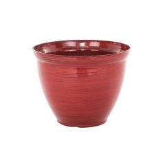 Feather Pot Striped Red 38cm