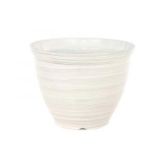 Feather Pot Striped White 38cm