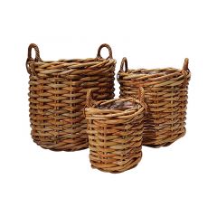 Rattan Round Basket Natural 46cm