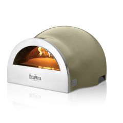 DeliVita Wood Fired Pizza Oven Olive Green