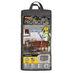 Ultimate Protector Rectangular Patio Set  6 Seat Charcoal Cover
