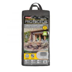 Ultimate Protector Circular Patio Set  8 Seat Charcoal Cover