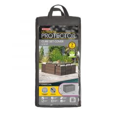 Ultimate Protector Modular Rectangular Cube Set 6 Seat Charcoal Cover