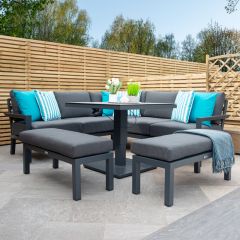 ENJOi Cinder Compact Corner Height Adjustable Table Set